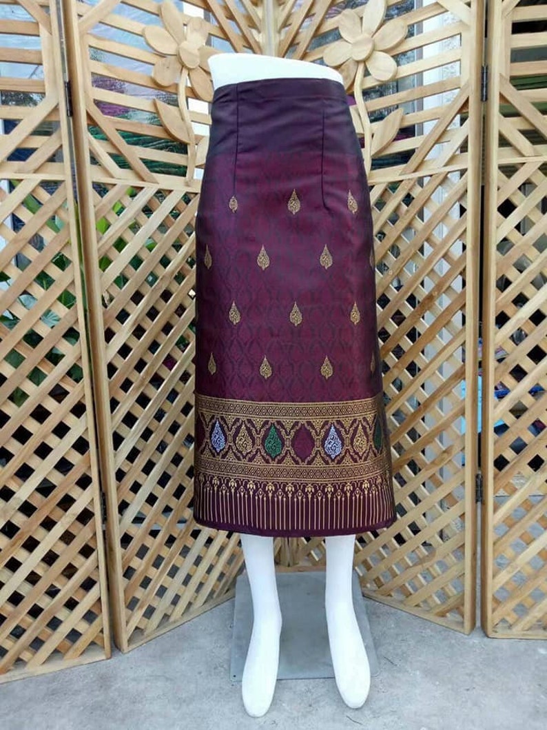 Finished Traditional Lao Sarong Lao Skirt Thai Sarong Thai | Etsy