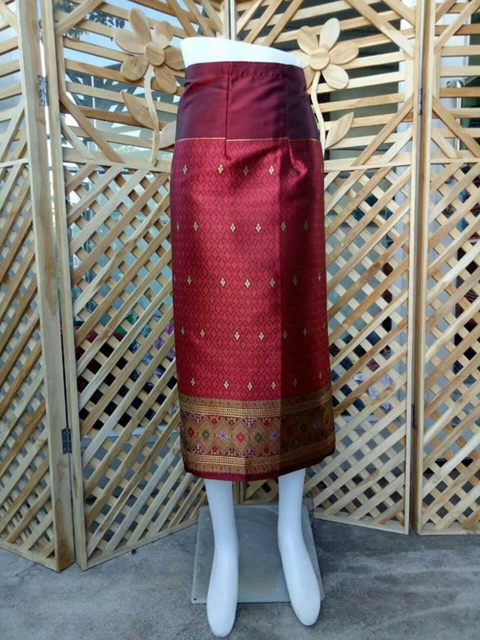 Finished Traditional Lao Sarong Lao Skirt Thai Sarong Thai | Etsy