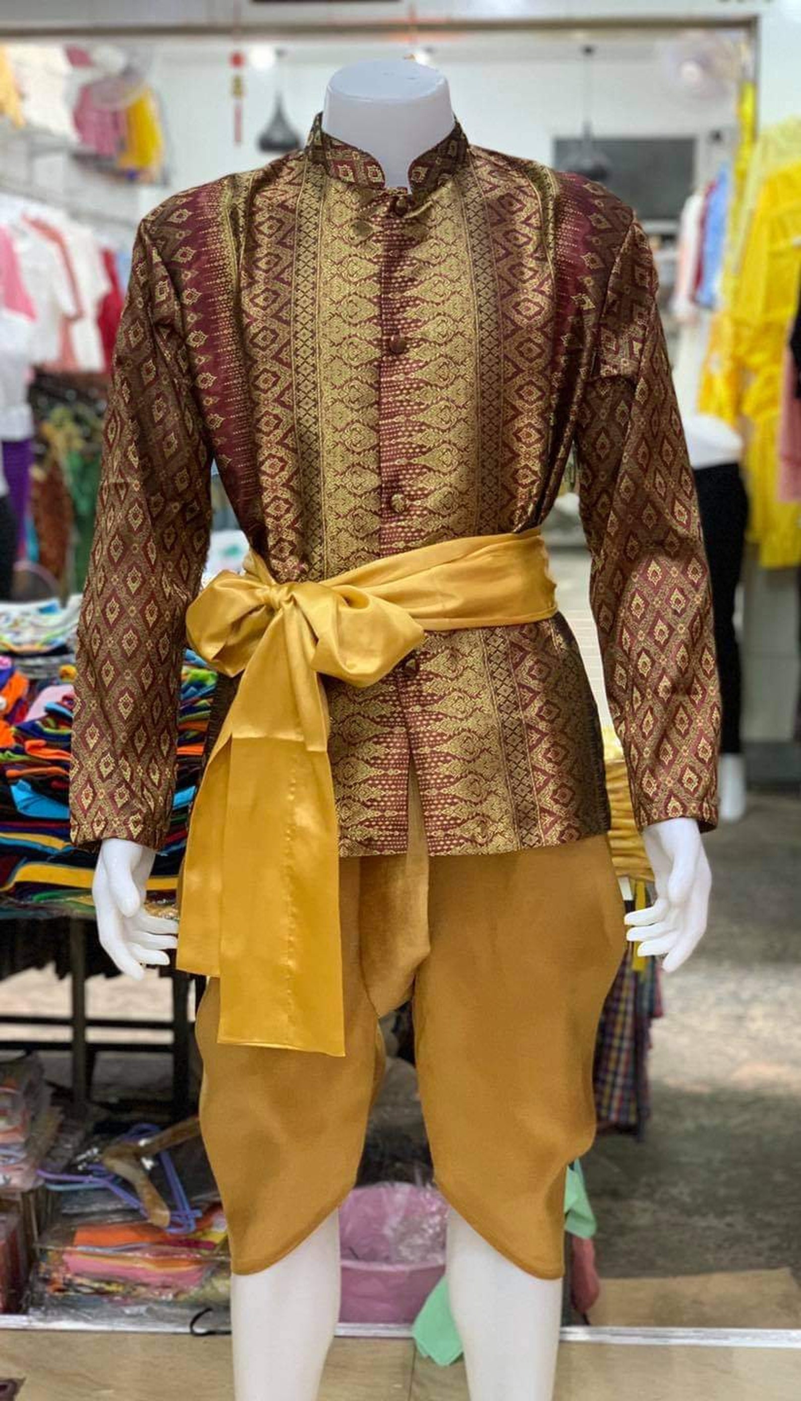 Asian Dress for Men, Khmer Clothes , Khmer Dress, Thailao Dress,thai