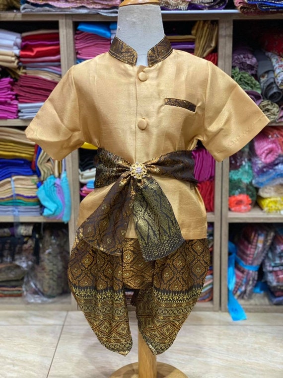 Thai dress for boy toddler boy Thai dresses Thai traditional Etsy