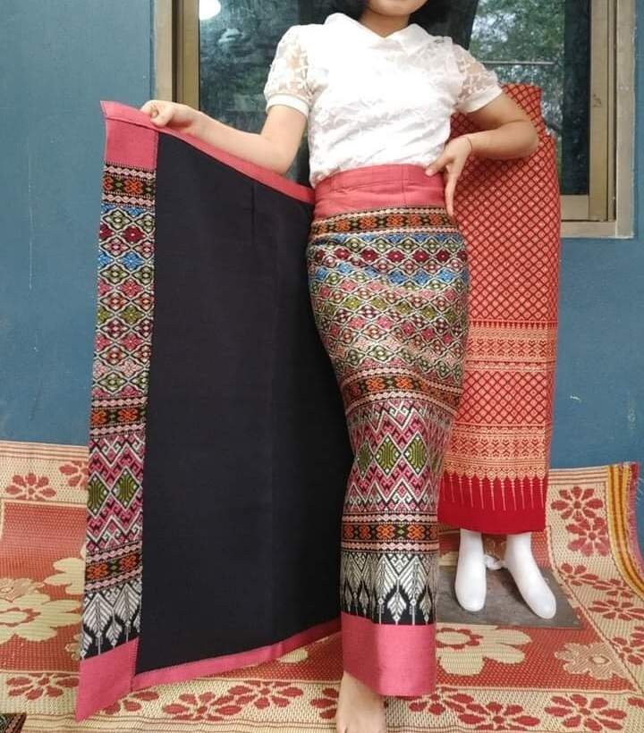 Free Size Boho Wrap Skirt Thai Woven Sarong Cotton Skirt - Etsy