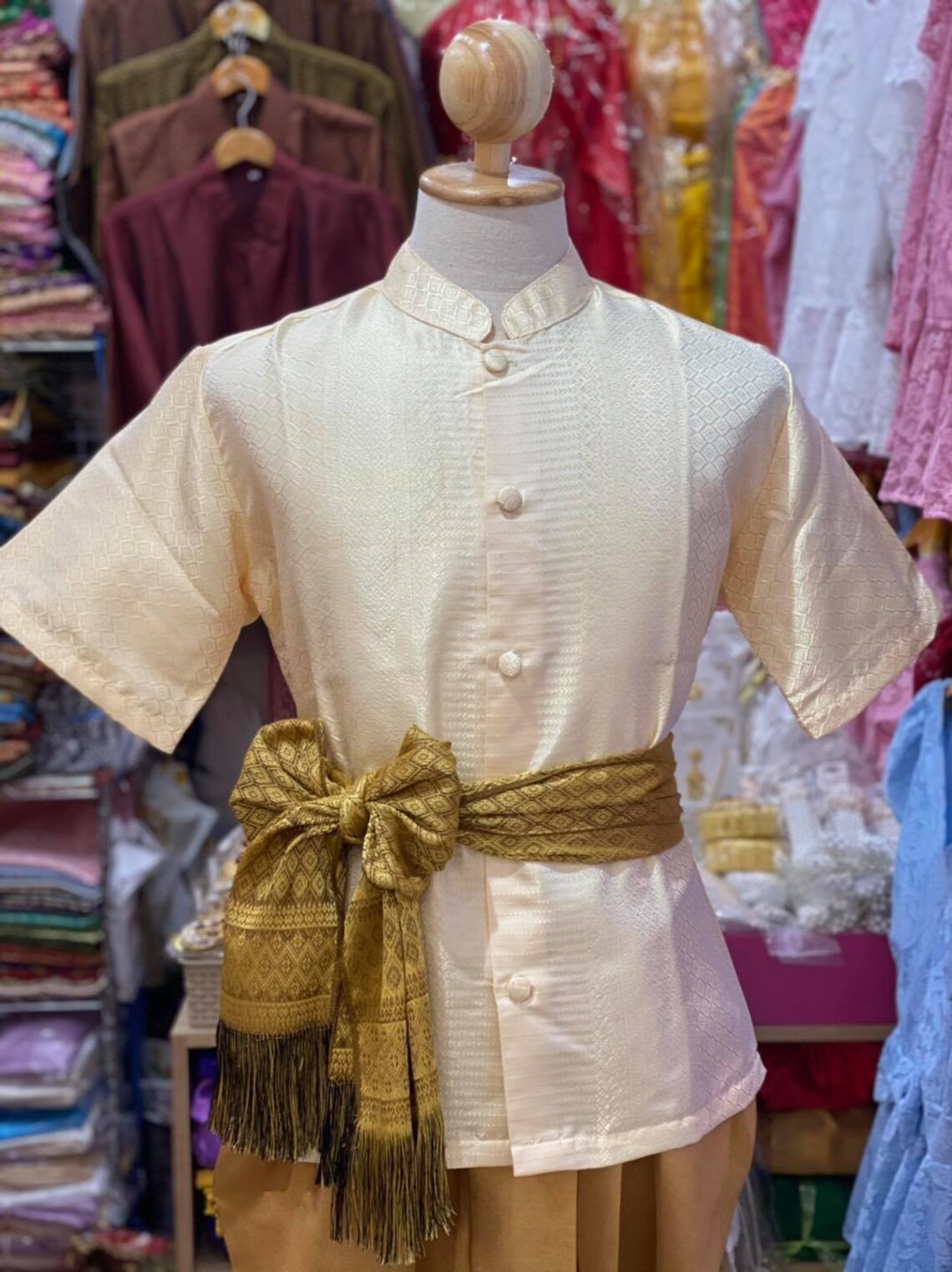 Asian shirt for men khmer clothes khmer dress Thailao Etsy