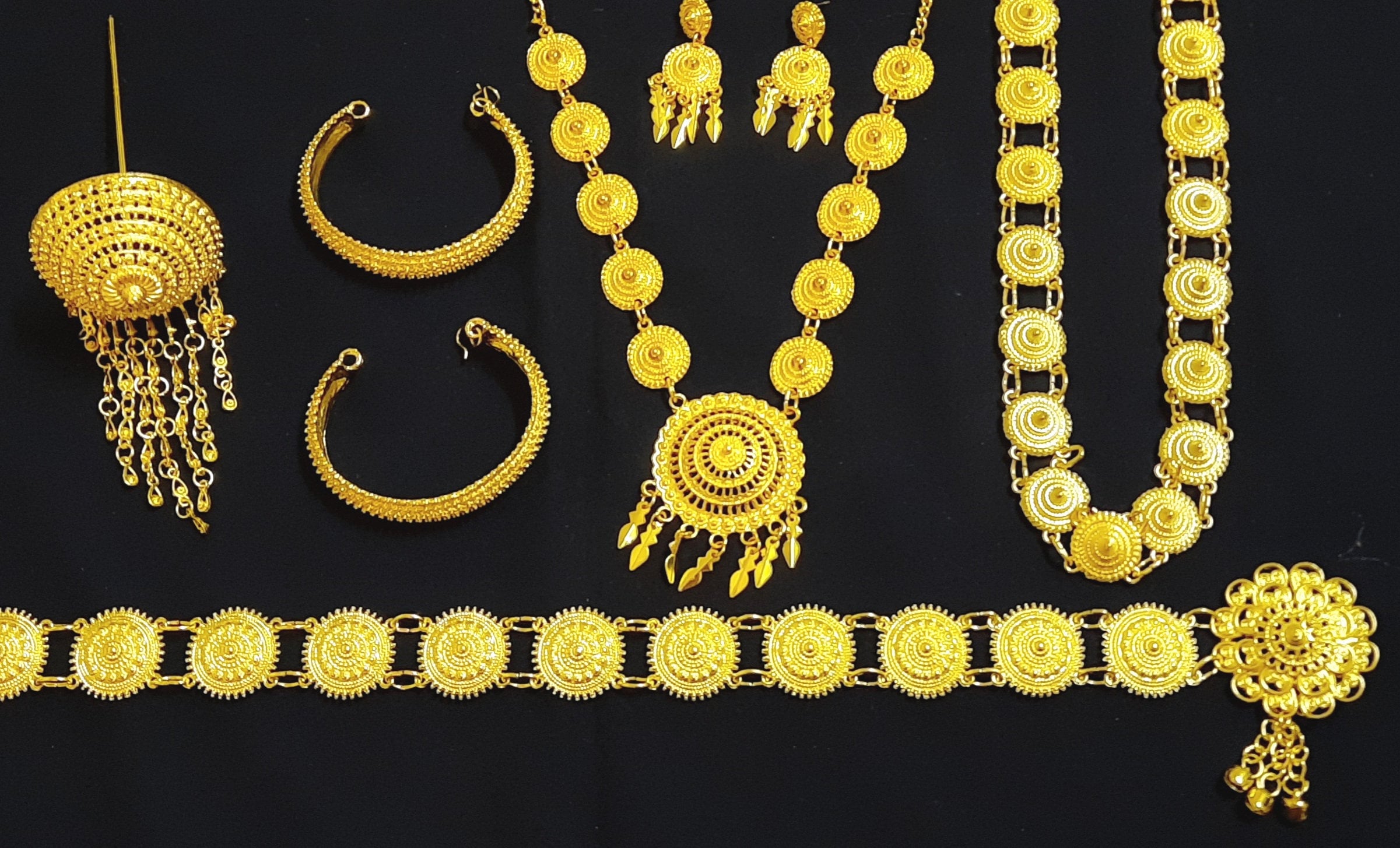 Wedding/Dancing Thai Lao jewerly set, Metal chain belt, Metal chain link, Thai traditional costume, Wedding/Dancing Thai costume, Metal belt