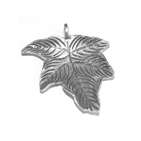 Karen Hill Tribe Silver Large Leaf Pendant