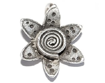 Hill Tribe Silver Flower Charm