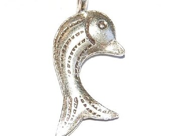 Karen Hill Tribe Silver Dolphin Charm | Silver Dolphin | Jewellery Making | Jewelry Charm