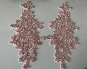 Applique to sew in Rose guipure lace 30 on approximately 13 cm
