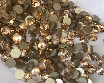 Gold rhinestones 6 mm, rhinestones, non hotfix rhinestones, crystal to stick,