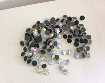 AB iron-on crystal rhinestones of 5 mm in a batch of 10 gr