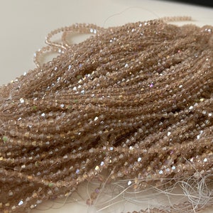 4mm crystal spinning top bead