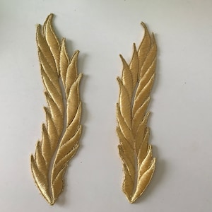 Gold leaf embroidery, gold applique, gold embroidery,