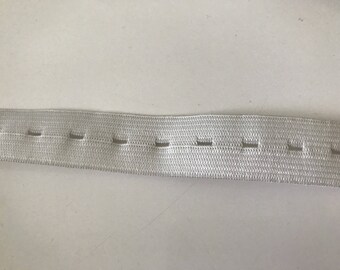 Buttonhole elastic ribbon for adjustable belt 2 cm wide