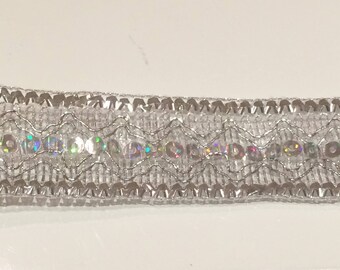 3 cm wide Silver Ribbon sewing creation