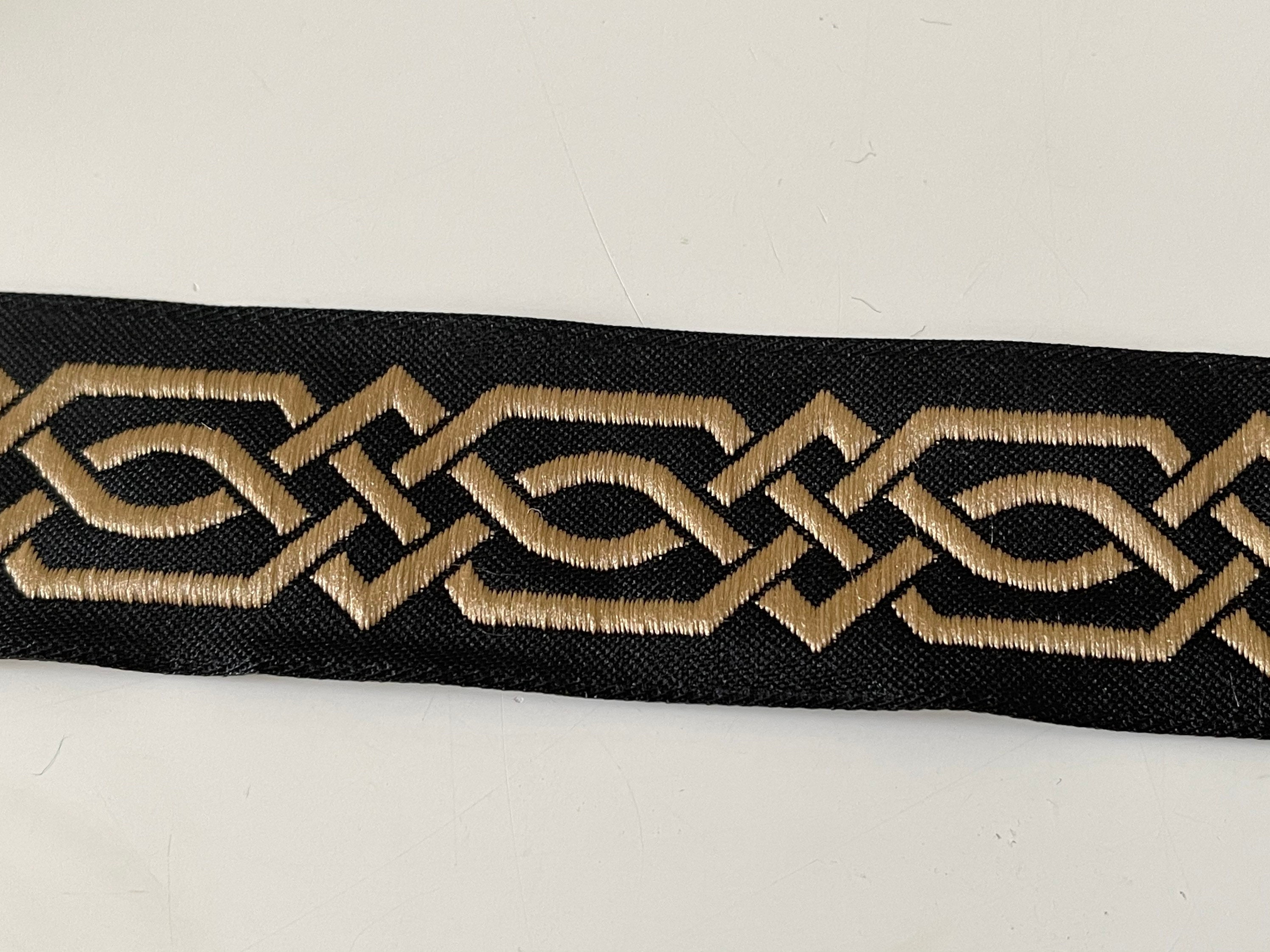 Black and Gold Medieval Ribbon, Black and Gold Medieval Braid - Etsy