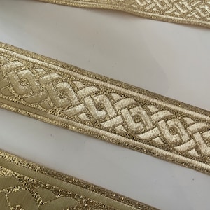 Golden medieval braid golden medieval ribbon image 3