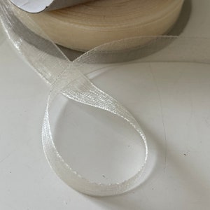 Ruban organza de 10 mm en largeur par 25 m