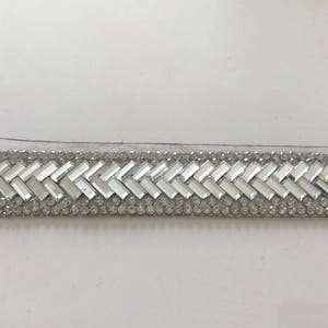 Crystal ribbon to stick to the iron on your creations 392 cm Silver