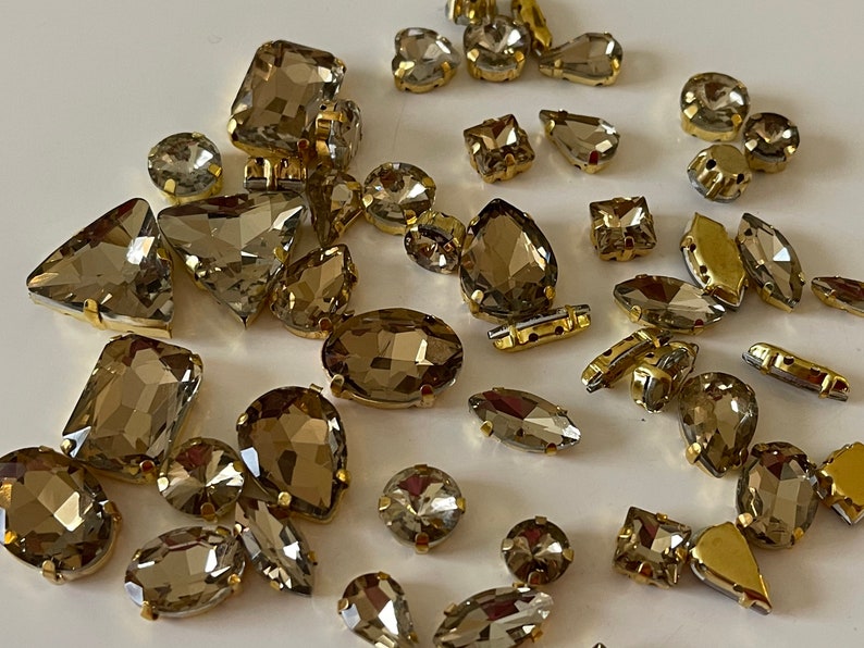 Mix Size Rhinestone Mixed Size Rhinestones, Sew-on Crystal Rhinestones - Etsy