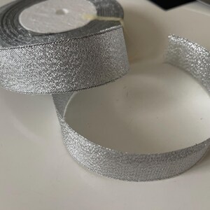 Ruban de 2 cm couleur métallisé en lot de 10 metre