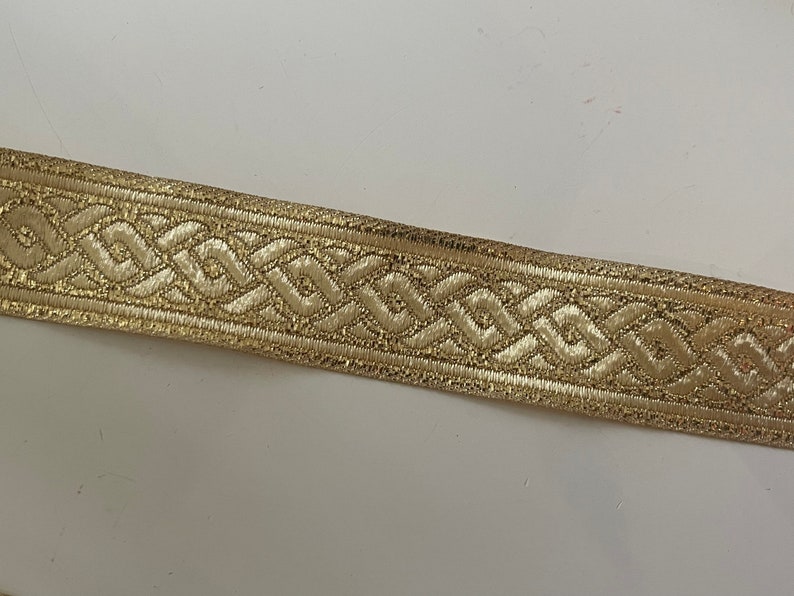 Golden medieval braid golden medieval ribbon image 2