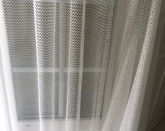 White lace sheer curtains