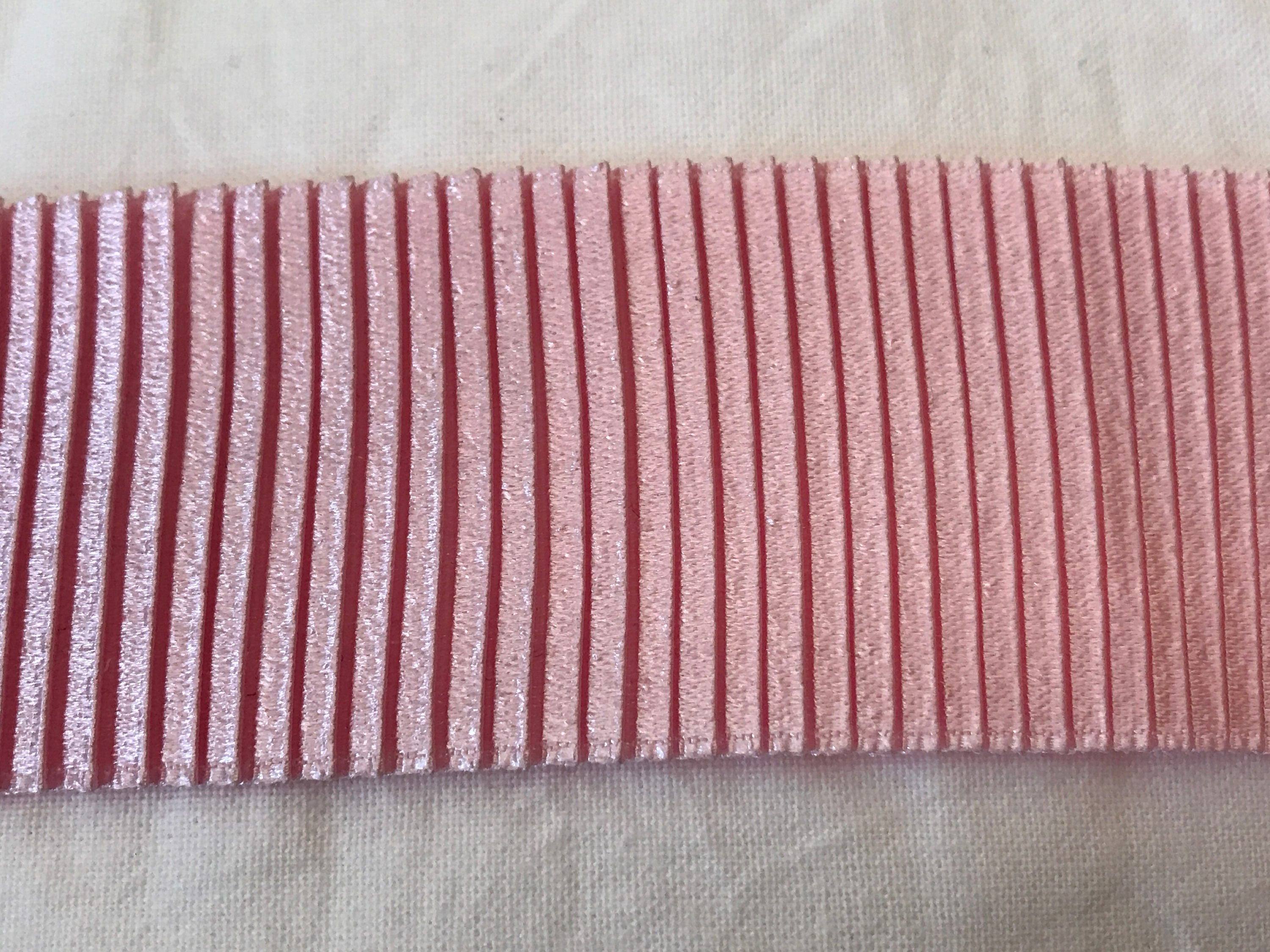 Pink pleated Ribbon approximately 4.5 cm Etsy