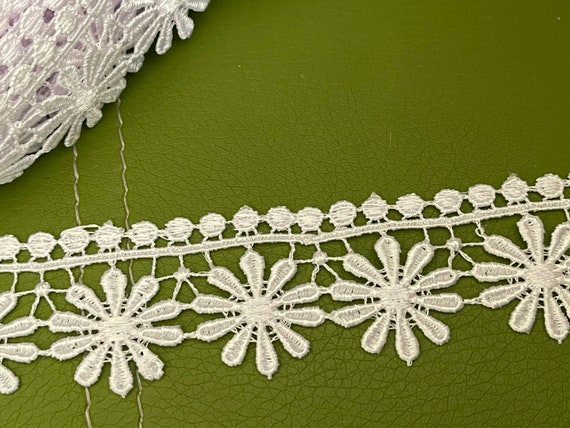 Cinta de encaje de guipur blanco España