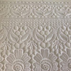 Guipure lace, curtain lace, very wide white 31 cm wide high quality image 4