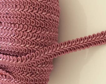 Sewing or gluing braid of 12 mm pink color, ribbon, blue ribbon, ocher ribbon, ecru ribbon,