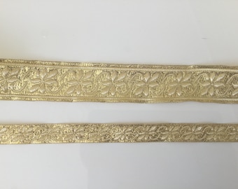 Medieval braid 3.5 cm golden, medieval golden ribbon,