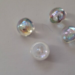 AB crystal colored button of approximately 12 mm like pearls