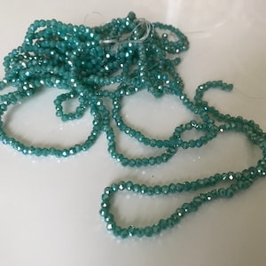 3mm faceted crystal bead, white bead, crystal bead,