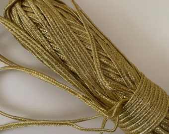 Gold or silver woven soutache ribbon