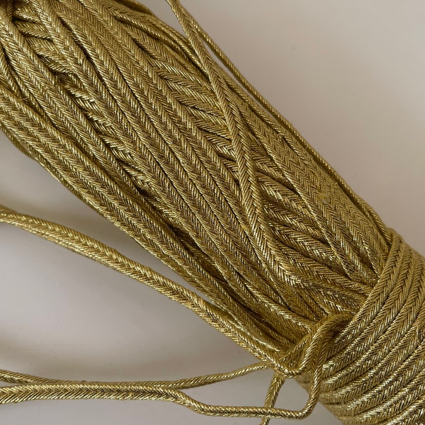 Gold or silver woven soutache ribbon