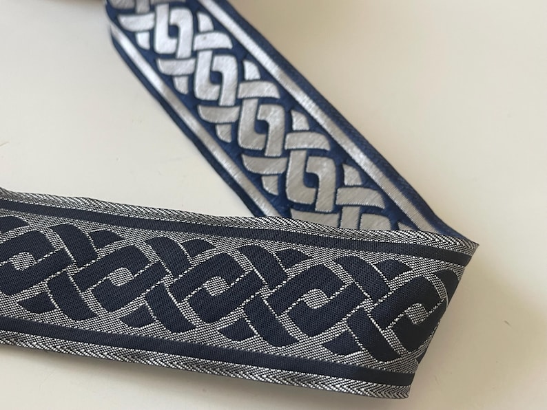 Silver-blue Medieval Braid, Medieval Ribbon - Etsy