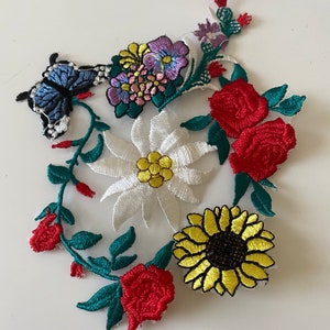 Embroidery as sewing applique modele avec papillon
