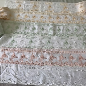 English embroidery lace, white English lace, English embroidery ribbon,
