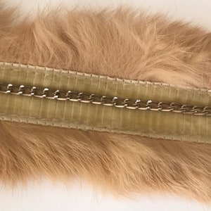 Passamaneria di piume di coniglio larghe 7 cm, piume di coniglio, nastro di cammello,