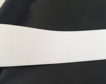 Elastic ribbon 6 or 8 cm wide, white color