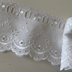 White English embroidery lace