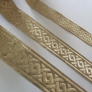 Golden medieval braid golden medieval ribbon image 1