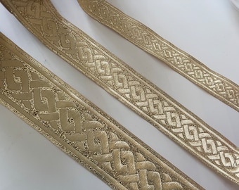 Golden medieval braid golden medieval ribbon