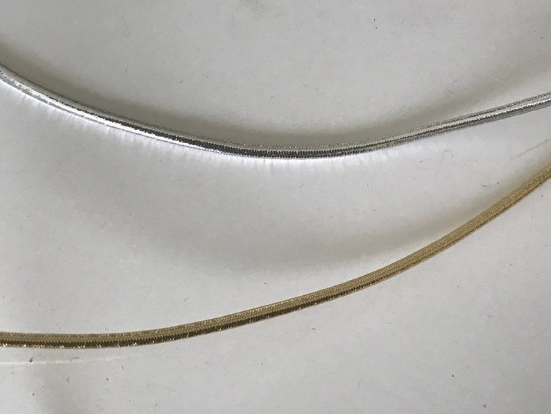 Cordon elastique argente 3 mm environ grosseur image 2