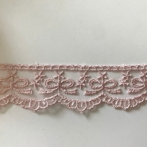 Dentelle rose ,dentelle rose guipure,dentelle vieux rose  3,5 cm,dentelle noir,