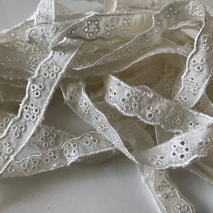 Beige lace, English embroidery lace, English embroidery,