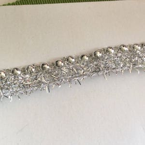 16mm wide silver braid half pearl included