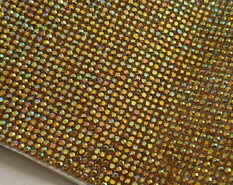 2 mm crystal iron-on rhinestones per coupon of 2*40 cm