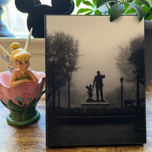 Walt Disney and Mickey Mouse Partners Statue Disneyland Disneyworld Main Street USA Best Friends Together Forever Engagement Home Decor Sign