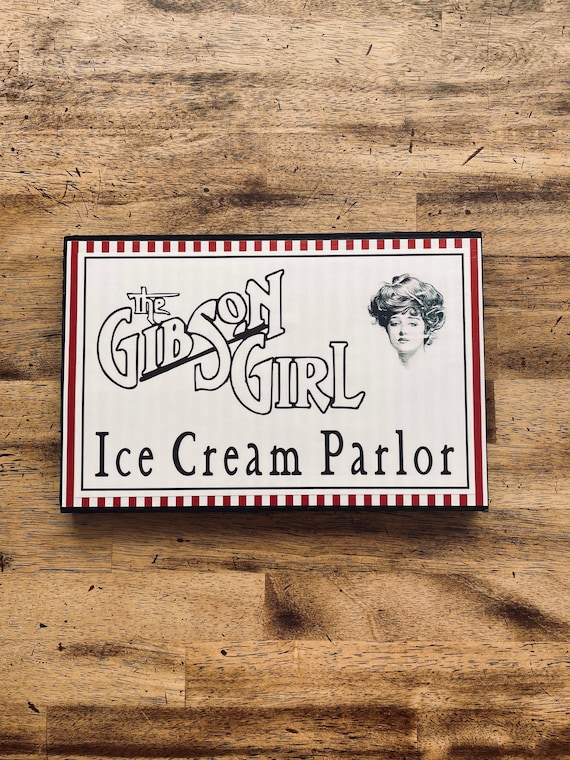 The Gibson Girl Ice Cream Parlor Walt Disney Disneyland Home Decor Sign Kitchen