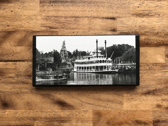 Mark Twain Riverboat Rivers of America Big Thunder Mountain Disneyland Disney Home Decor Sign